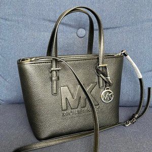 Michael Kors XSmall Carryall Convertible Top Zip Tote Black
